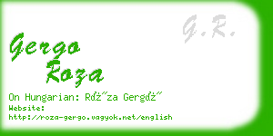 gergo roza business card